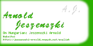 arnold jeszenszki business card